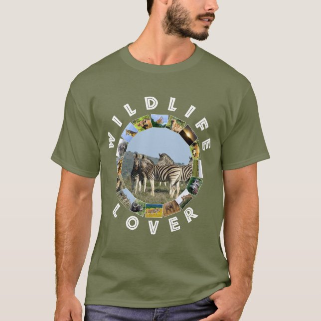 Camiseta Lover Blue Sky Zebra de la vida salvaje africana (Anverso)