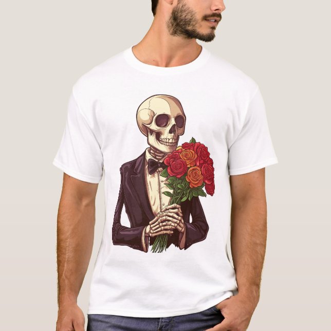 Camiseta Lover Bones � Funny Romantic Skeleton (Anverso)