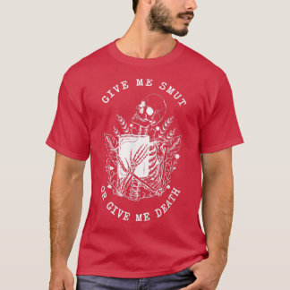 Camiseta Lover Bookwo De Smut Funny Skeleton Smut Book