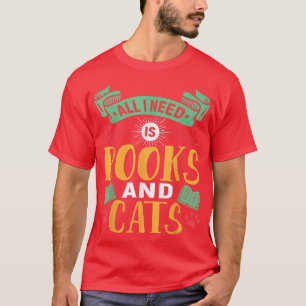 Camiseta Lover De Libros Y Cat Lover Pun De Leer Tet Desi