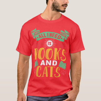 Camiseta Lover De Libros Y Cat Lover Pun De Leer Tet Desi