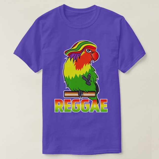 Camiseta Lover de pájaro loro reggae (Diseño del anverso)