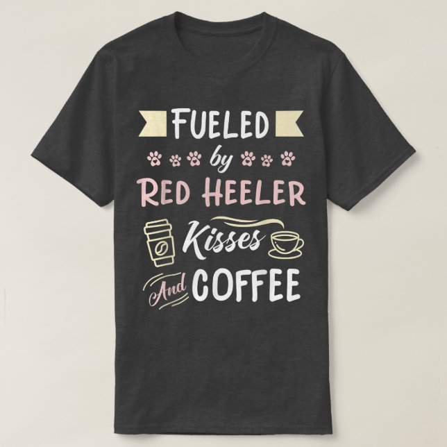 Camiseta Lover del café de perro de ganado australiano (Diseño del anverso)