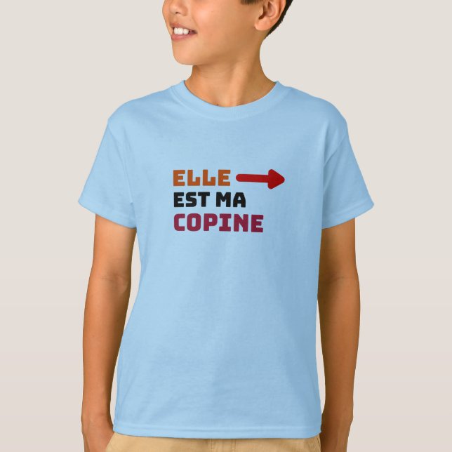 Camiseta Lover Elle Est Mamáes Copine (Anverso)