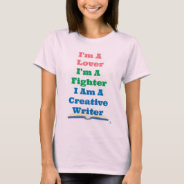Camiseta Lover Fighter Creative Writer Epic Author Slogan