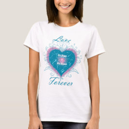 Camiseta Lover Forever Cute Pink Heart Design