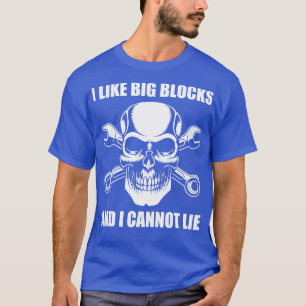 Camiseta Lover Funny Big Blocks Auto Mechanage Garage