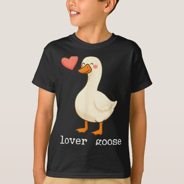 Camiseta Lover Goose And Fighter Goose, Funny Couple Goose  (Anverso)