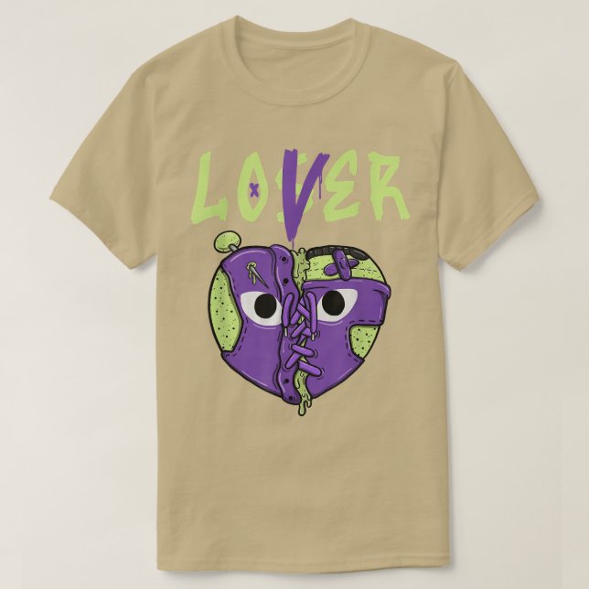 Camiseta Lover Loser Patched Heart Costume Pastel Salón del (Diseño del anverso)