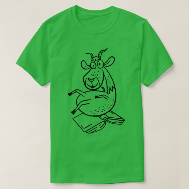 Camiseta Lover Lover Leer libros Biblioteca Libro Goat (Diseño del anverso)