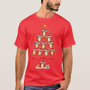 Camiseta Lover Lover Xmas de búho barn árbol de Navidad