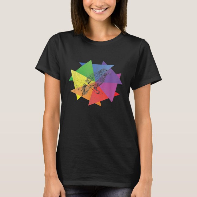 Camiseta Lover Retro Tropical Bird Silhouett (Anverso)