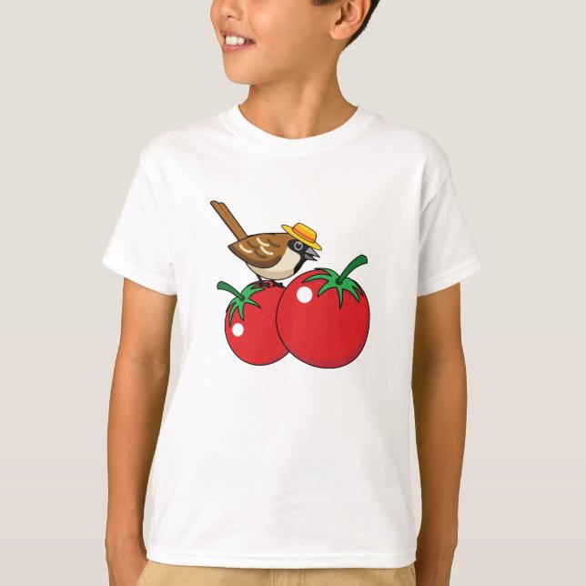 Camiseta Lover Sparrow Orgánico come tomate rojo (Anverso)