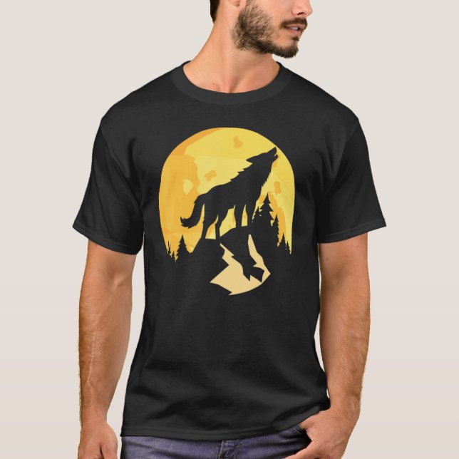 Camiseta Loves Wolves wolf Face 5 (Anverso)