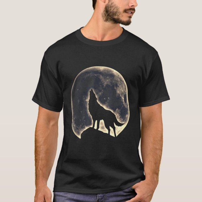 Camiseta Loves Wolves wolf moon 1 (Anverso)