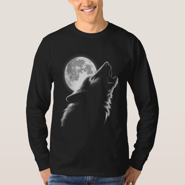 Camiseta Loves Wolves wolf moon 3 (Anverso)