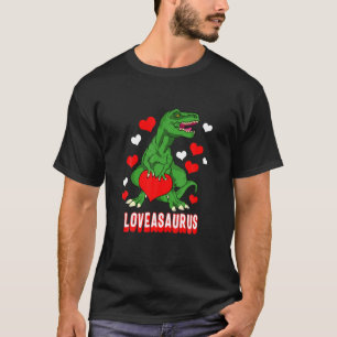 Camiseta Lovesaurus Día de San Valentín Cute Dinosaurios Ni