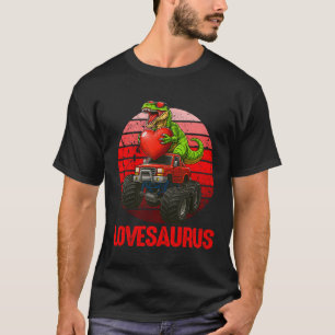 Camiseta Lovesaurus Dinosaur Camión Monstruo San Valentín A