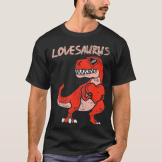 Camiseta Lovesaurus Tre Dinosaur Heart Cute Día de San Vale
