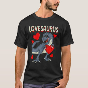 Camiseta Lovesaurus Trex Dinosaur Heart Cute Día de San Val