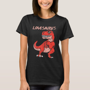 Camiseta Lovesaurus Trex Dinosaur Heart Cute Día de San Val