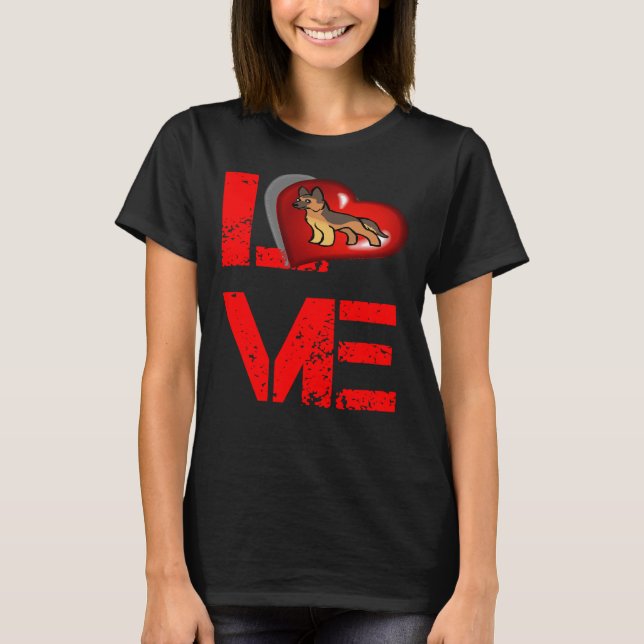 Camiseta Loving A German Shepherd Pup (Anverso)