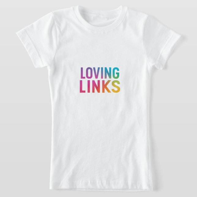 Camiseta "Loving Links" presenta un encantador diseño de ca (Distribución)