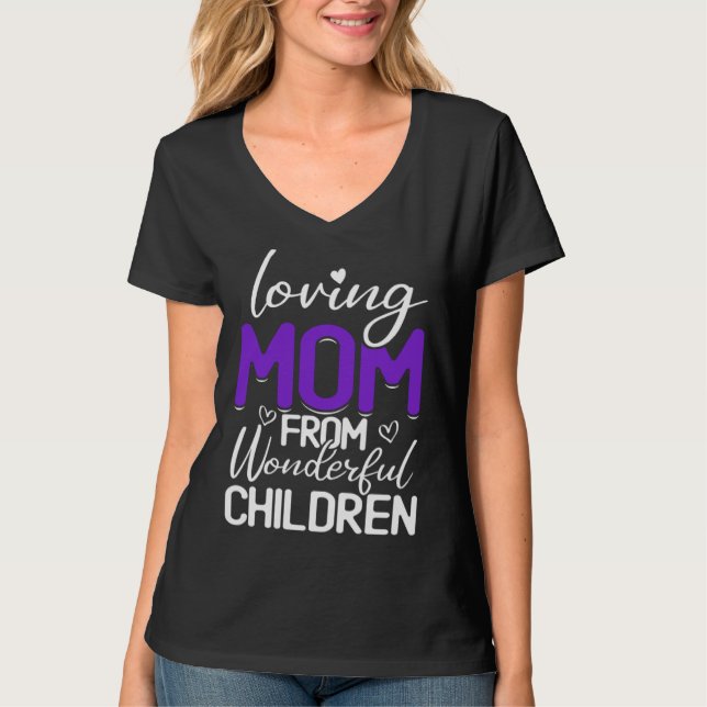 Camiseta Loving Mom From Wonderful Children   Mom (Anverso)