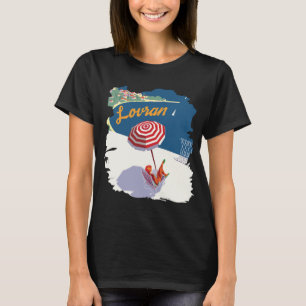Camiseta Lovran Croacia Playa Paraguas Rojo Viaje