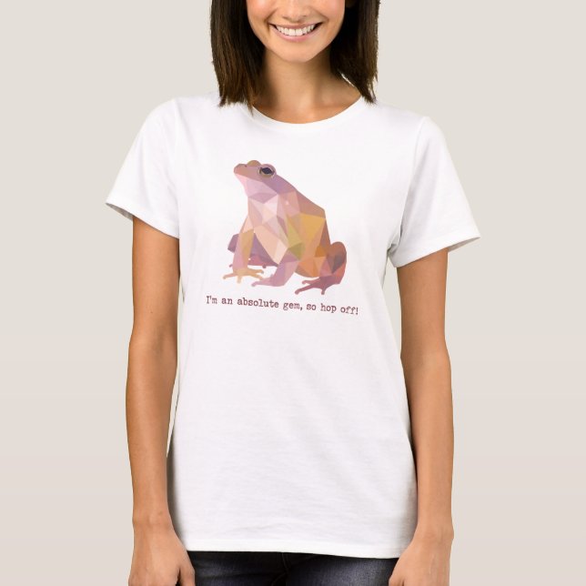 Camiseta Low Poly Frog “I’m an absolute gem” Women's (Anverso)