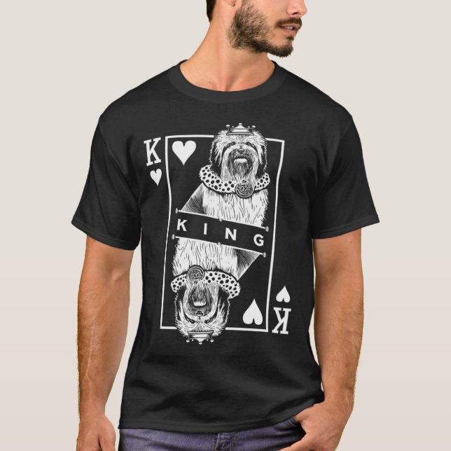 Camiseta Lowchen King Of Hearts Pequeño Perro León Pop (Anverso)