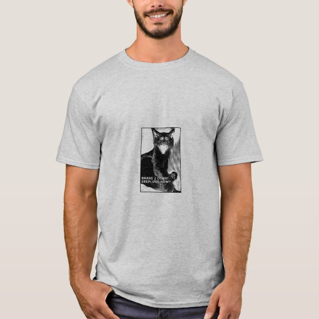 Camiseta ¡lowd del latón 2, ereplug ahora! (Anverso)