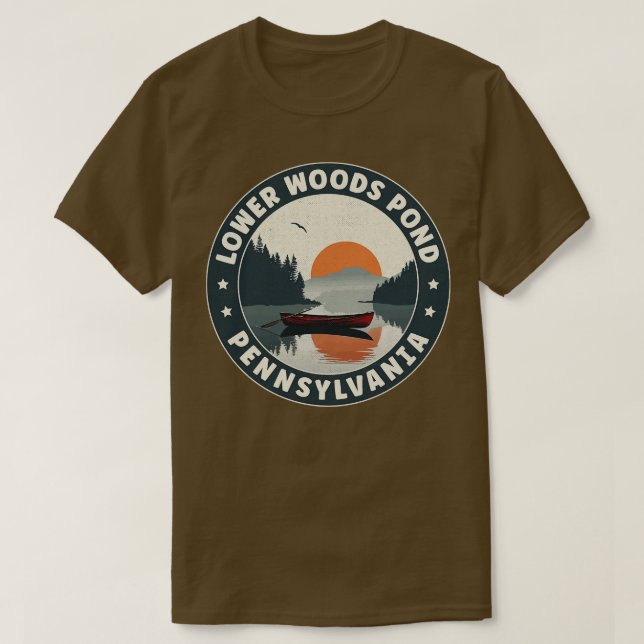 Camiseta Lower Woods Pond Pennsylvania Sunset (Diseño del anverso)