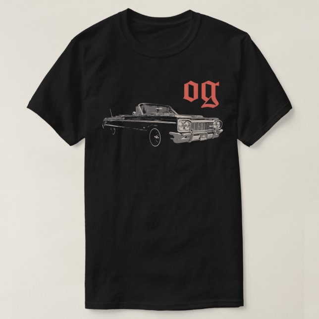 Camiseta Lowrider Original Gangster OG Cali Cholo Chicano (Diseño del anverso)