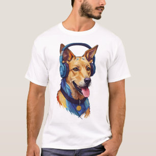 Camiseta Loyal Beats – Perro abstracto escuchando música