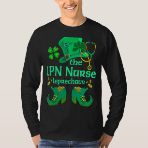 Camiseta Lpn Enfermera Leprechaun St Patricks Day Tees Sham
