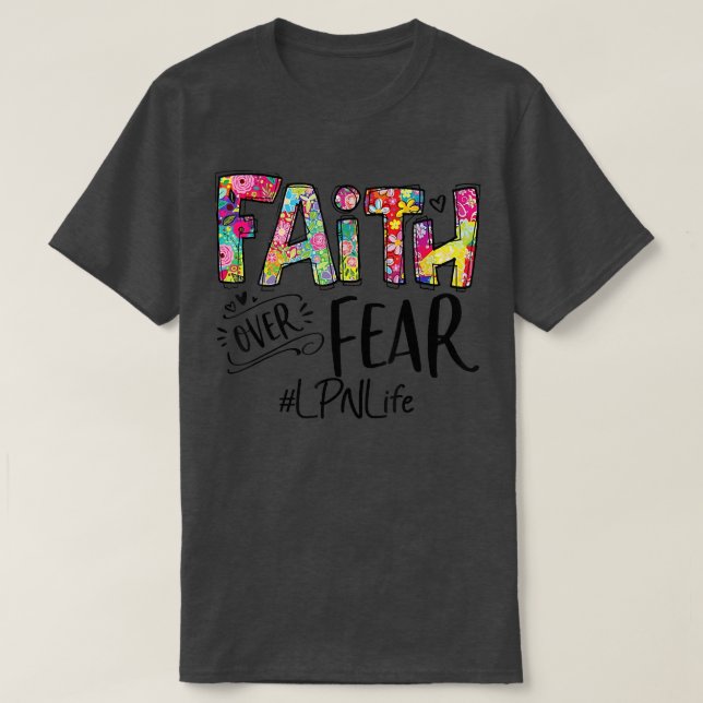 Camiseta LPN Enfermería por miedo flama a Dios (Diseño del anverso)