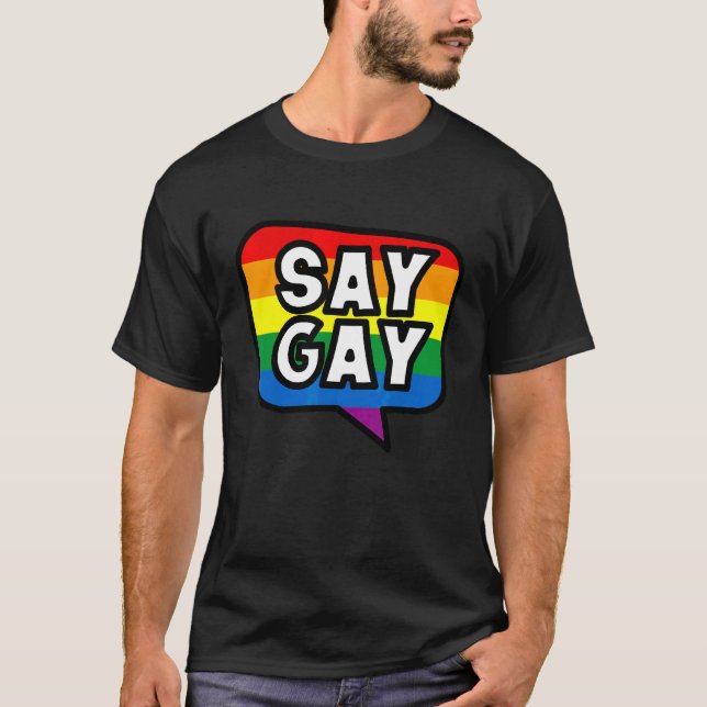 Camiseta Lqbtq Rainbo, el orgullo gay del gay gay de la Flo (Anverso)