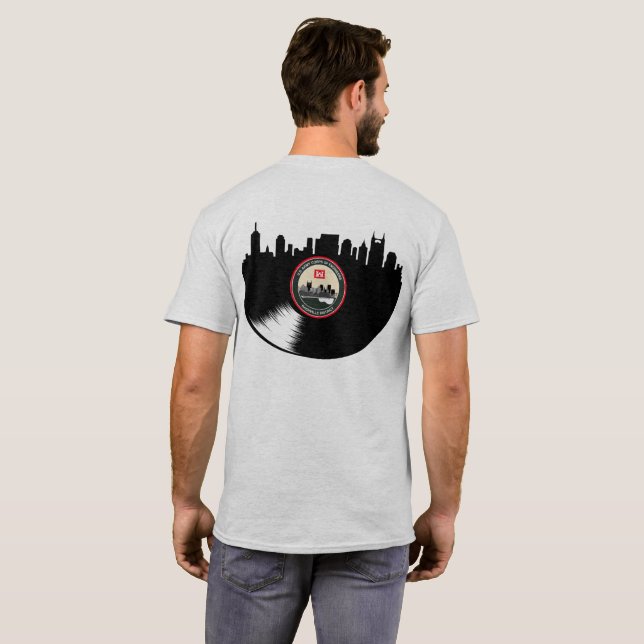 Camiseta LRN Skyline Disco de Vinilo (Reverso completo)