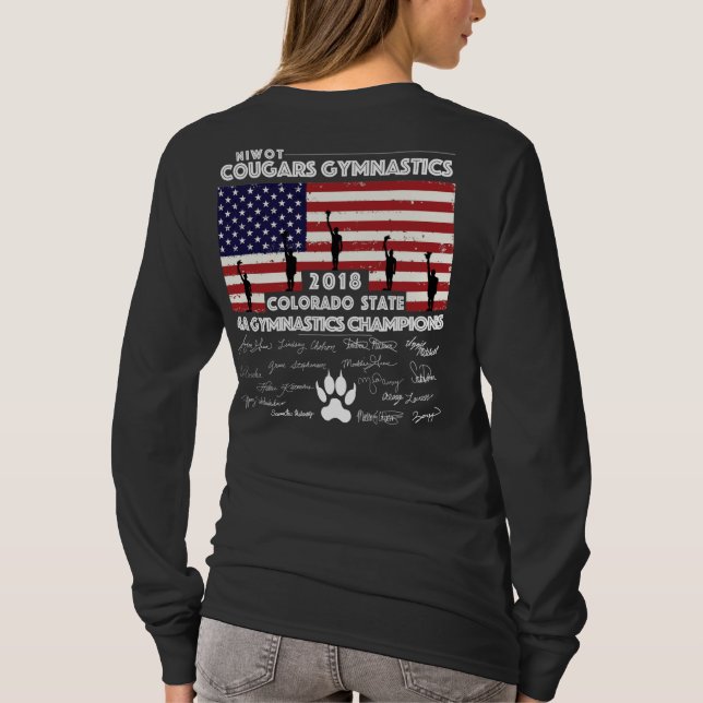 Camiseta LS de los campeones del estado de la gimnasia 2018 (Reverso)