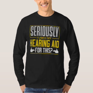 Camiseta LSG Seriamente Audífono Lenguaje de Señas Sordo Co