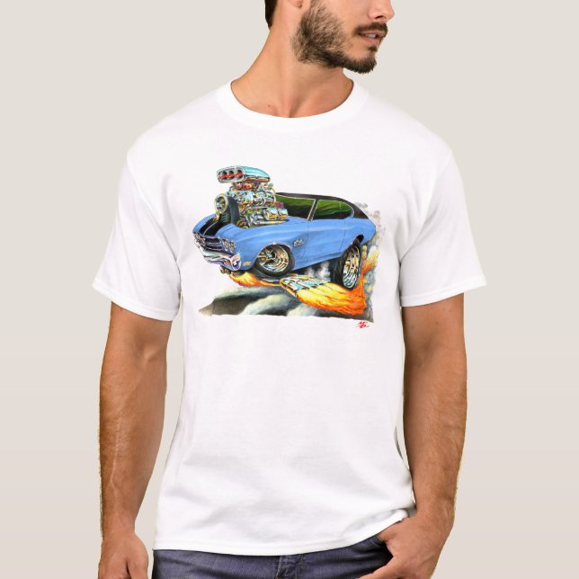 Camiseta Lt 1970 de Chevelle Blue Car (Anverso)