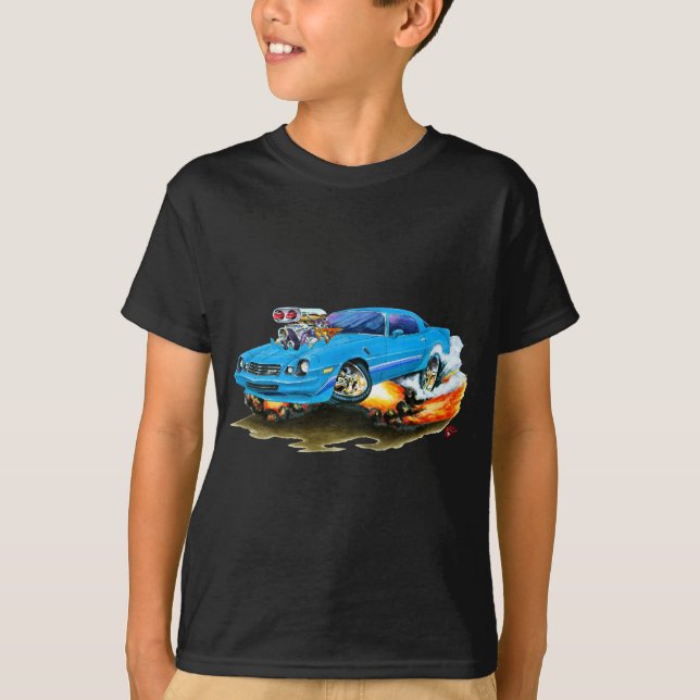 Camiseta Lt 1979-81 de Camaro Z28 Blue Car (Anverso)