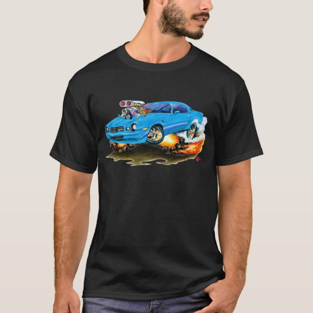 Camiseta Lt 1979-81 de Camaro Z28 Blue Car (Anverso)
