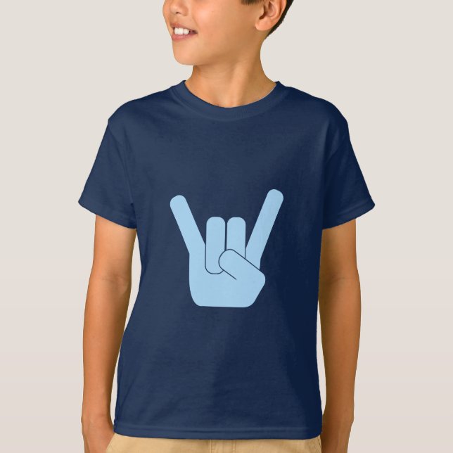 Camiseta Lt del Rótulo de la roca. Azul (Anverso)