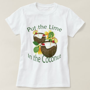 Camiseta Luau Coconut Bebe Lime Fiesta Graciosas Damas T-2