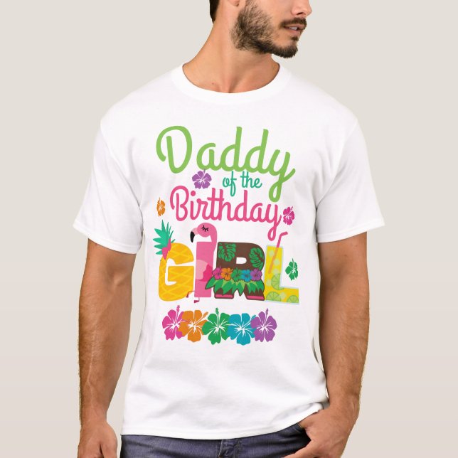 Camiseta Luau de Hawái Papi del verano Chica de cumpleaños (Anverso)