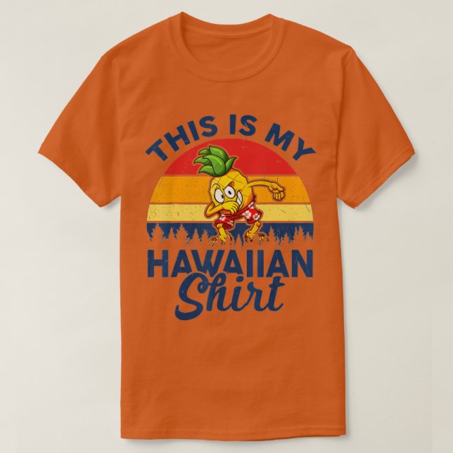 Camiseta Luau Fiesta Costume Dabbing Pineapple Esto Es Mi H (Diseño del anverso)