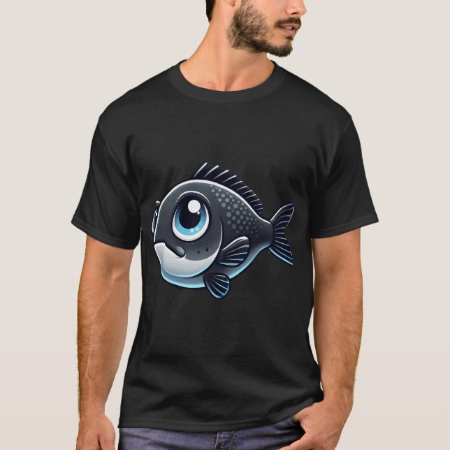 Camiseta Lubina negra adorable (Anverso)