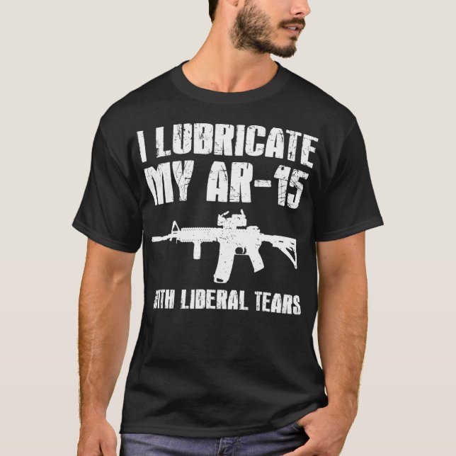 Camiseta Lubrico Mi AR15 Con El Propietario De La Pistola D (Anverso)